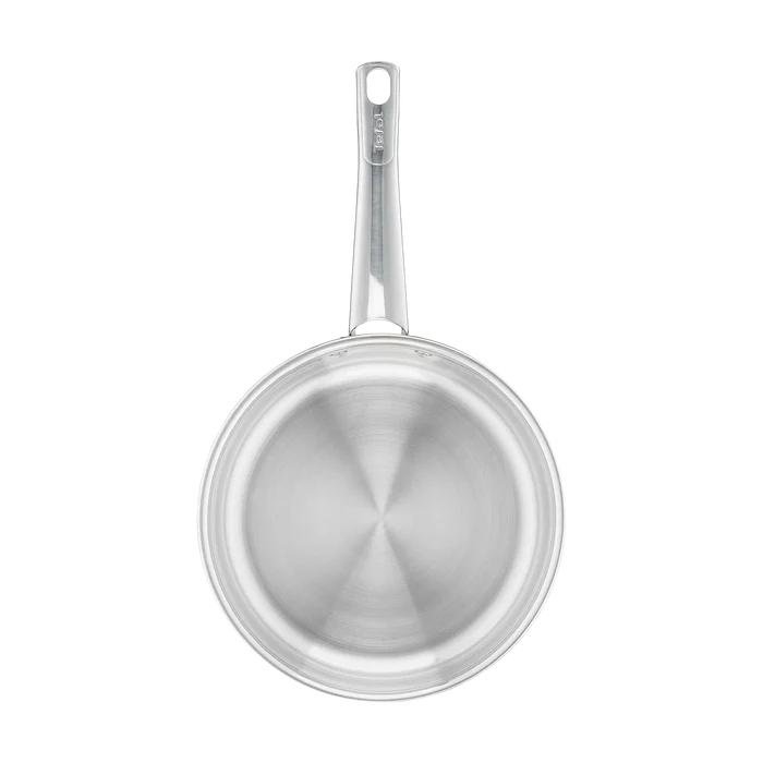 Tefal Cook Eat Induction Uncoated Stainless Steel Frypan 24cm top view interior uncoated surface