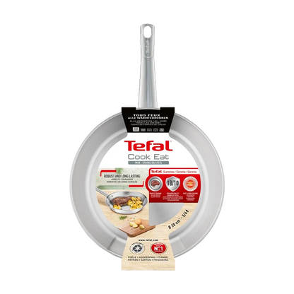 Tefal Cook Eat Induction Uncoated Stainless Steel Frypan 30cm Packaging