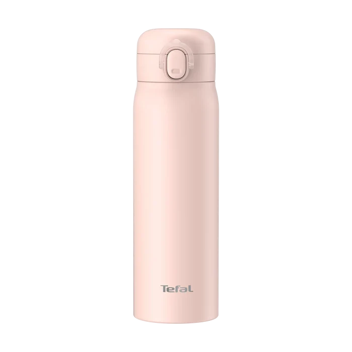 Tefal Easy to Go Stainless Steel Drink Bottle 500ml in Pink