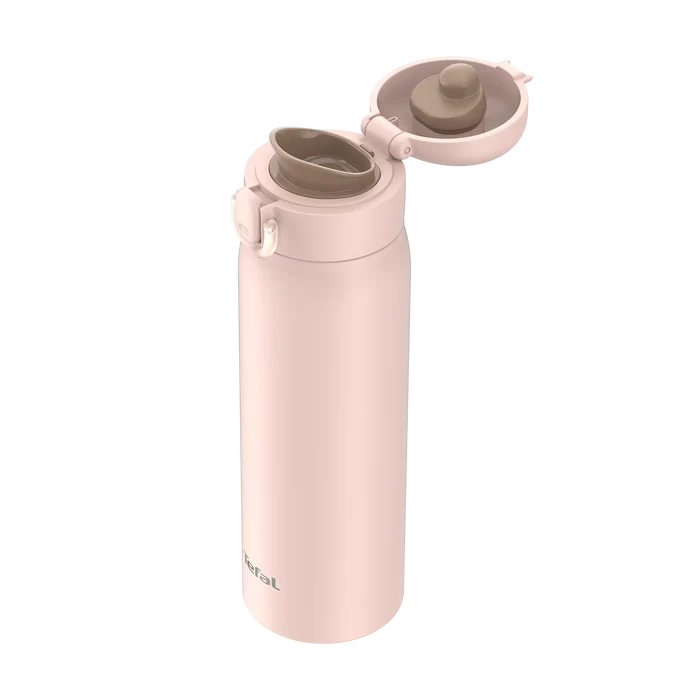 Tefal Easy to Go Stainless Steel Drink Bottle 500ml in Pink