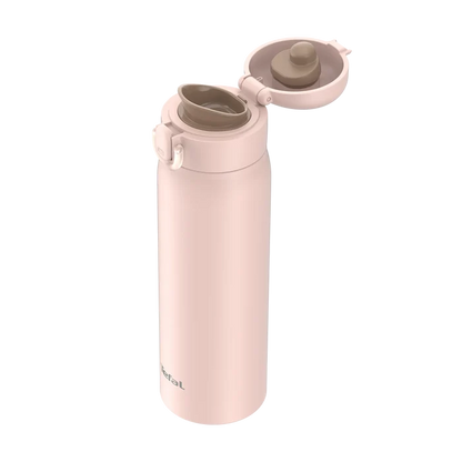 Tefal Easy to Go Stainless Steel Drink Bottle 500ml in Pink
