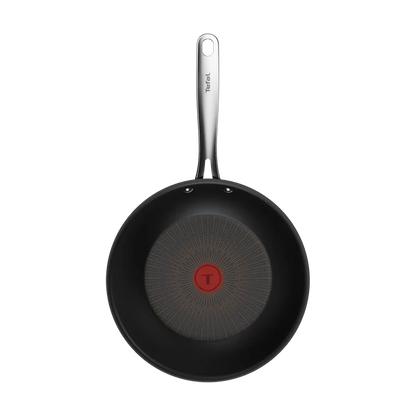 Tefal Excellence+ Induction FusionCore Non-Stick Wok 28cm top inner coating view