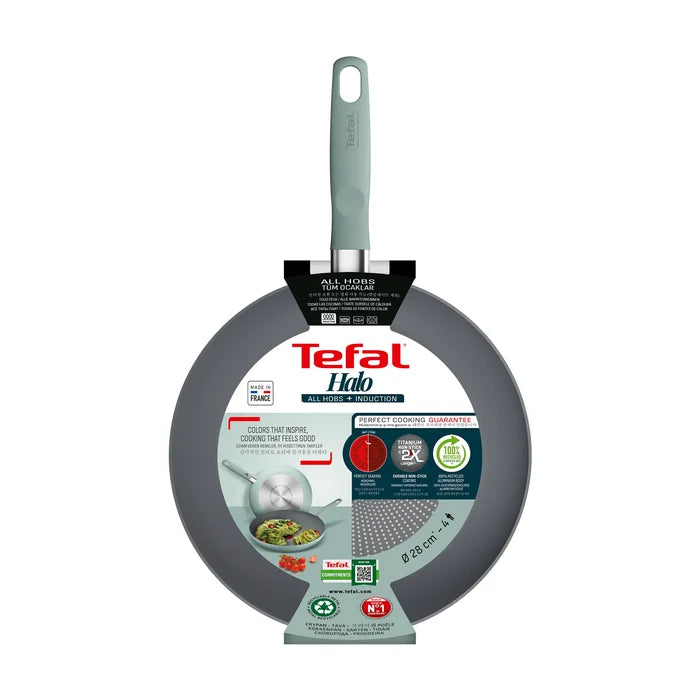 Tefal Halo Induction Non-Stick Eucalyptus Frypan 28cm