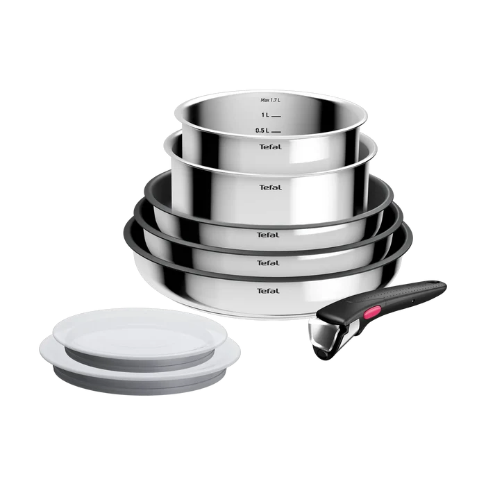 Tefal Ingenio Cook Eat Induction Non-Stick 8pc Set with Lids