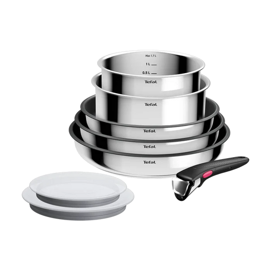 Tefal Ingenio Cook Eat Induction Non-Stick 8pc Set with Lids