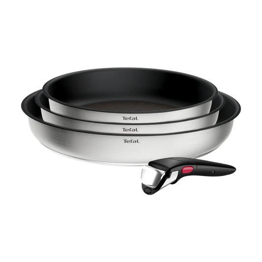 Tefal Ingenio Emotion+ Induction Stainless Steel Non-Stick 4pc Frypan Set