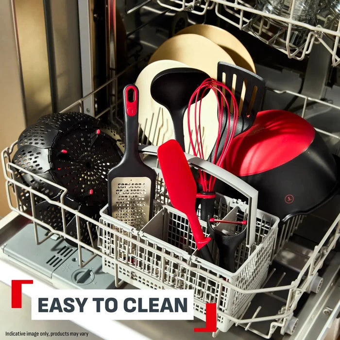 Tefal Ingenio+ Nylon Kitchen Utensil Red/Black - dishwasher safe and easy to clean