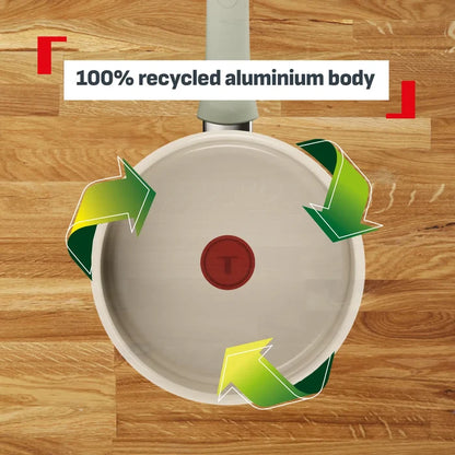 Tefal (Re)cycle Induction Ceramic Green Lichen Non-Stick Saucepan 20cm