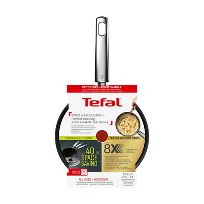 Tefal Space+ Excellence+ Induction Non-Stick Saucepan 20cm + Lid Packaging