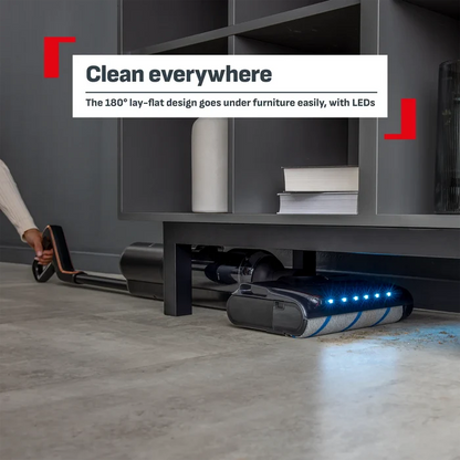 Tefal X-Clean 7 Cordless Vacuum & Floor Washer GF5736 with 180 degree lay-flat design and LEDs