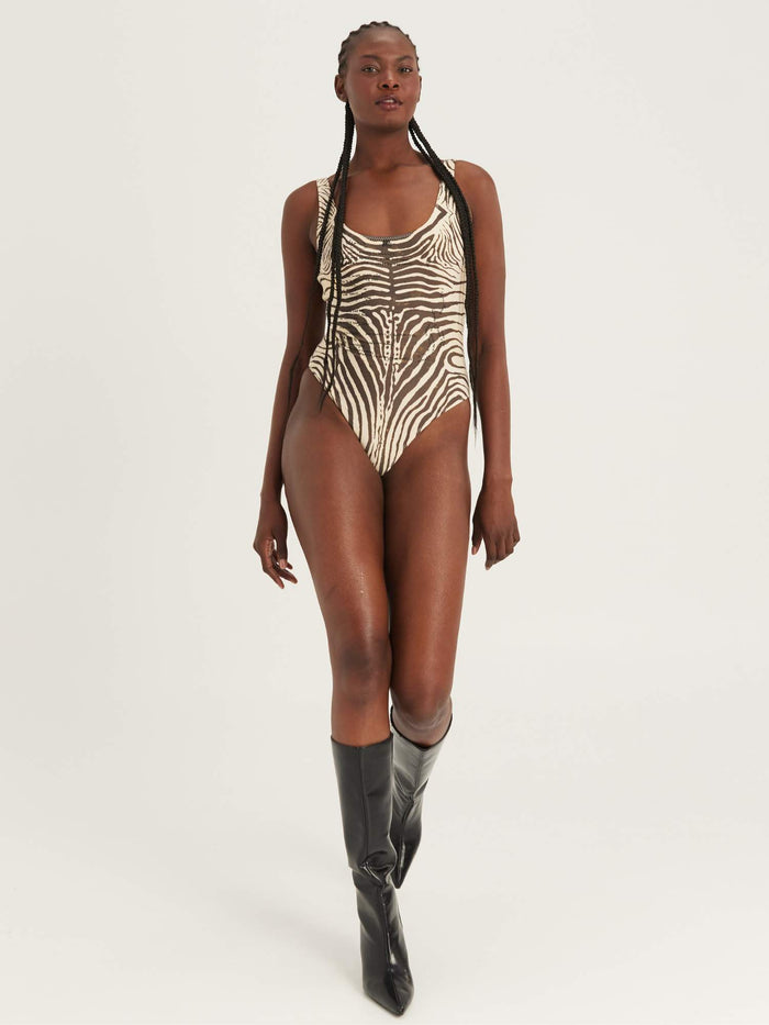 Tessa Noir Muse Printed Swimsuit