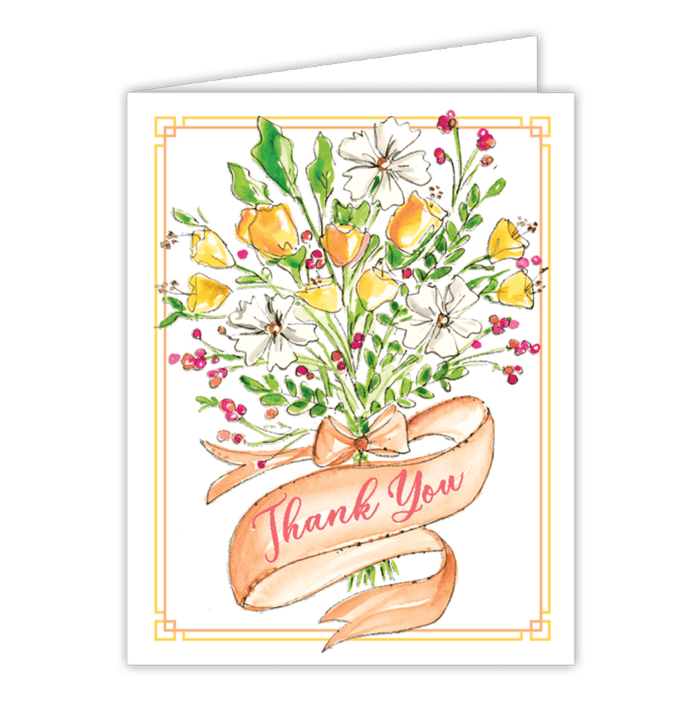 Rosanne Beck Greeting Cards Thank You Beautiful Flowers