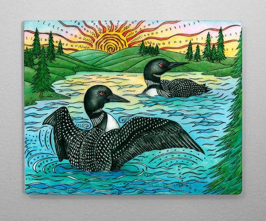 The Loons Aluminum Wall Art