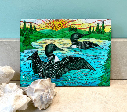 The Loons Ceramic Tile