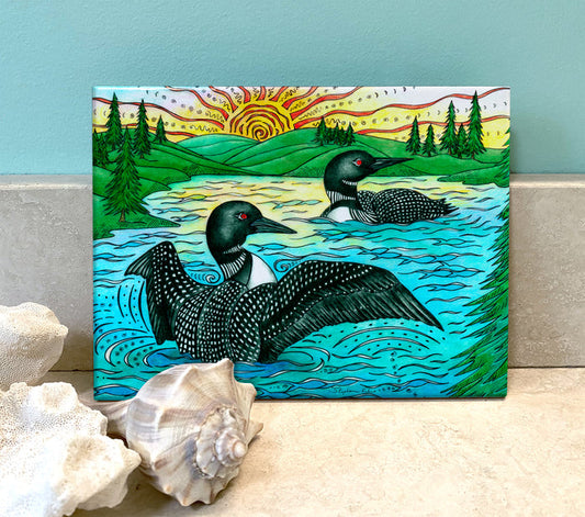 The Loons Ceramic Tile