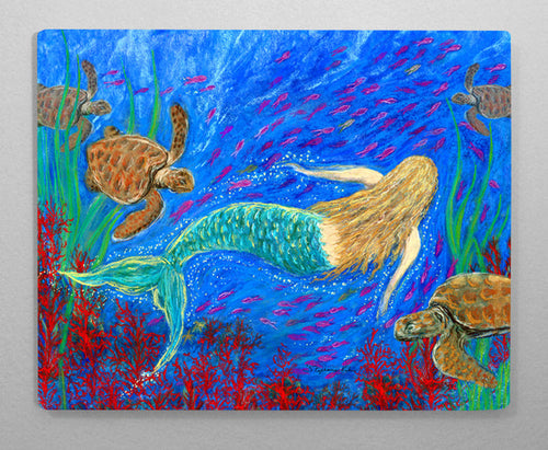 The Mermaid Dance Aluminum Wall Art