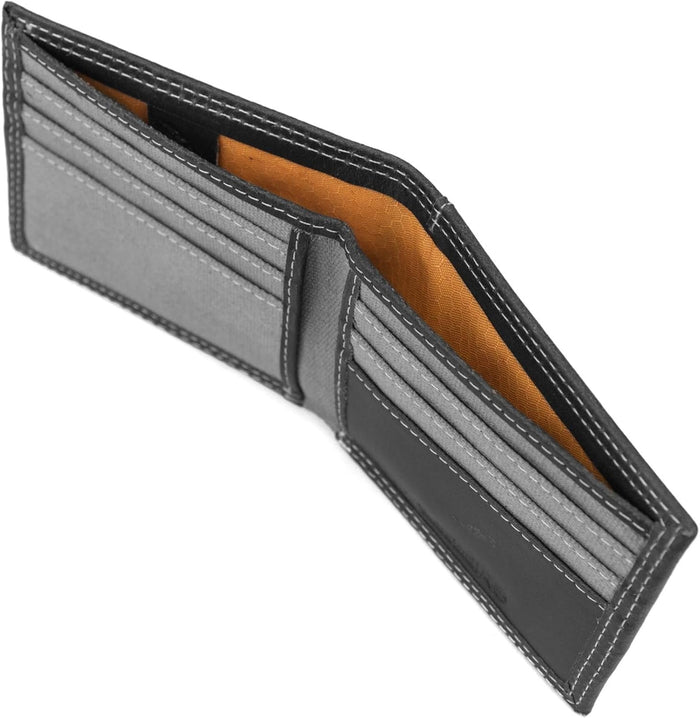 Timberland PRO Men's Canvas Leather RFID Billfold Wallet with Back ID Window MW2 - Runner