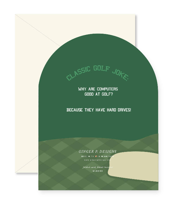 Ginger P. Designs Time to Par-Tee Golf Birthday Arch Greeting Card