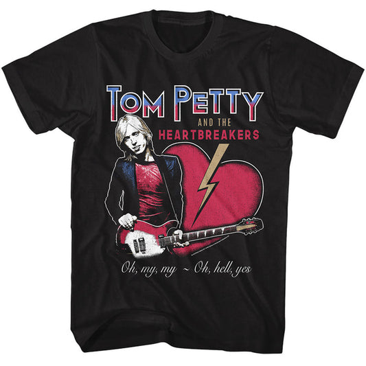 Tom Petty - Tom Petty And The Heartbreakers Black Adult T-shirt