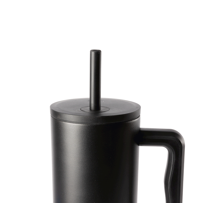 Trek Signature Pop-Lock bicycle lock mechanism demonstration in black and charcoal gray against neutral background