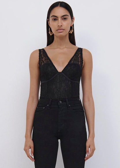 Tristan Lace Bodysuit (Black)