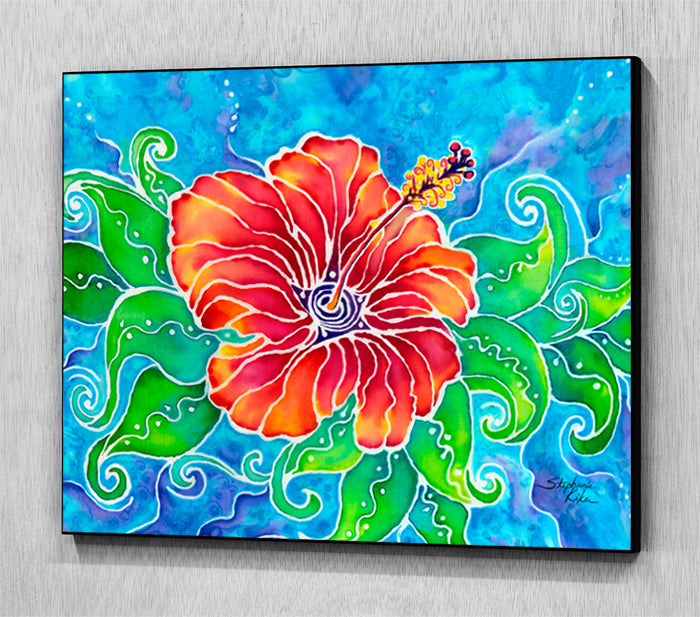 Tropical Hibiscus Wall Art Panel