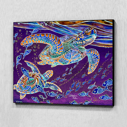 Turtles and Fish Wall Art Panel