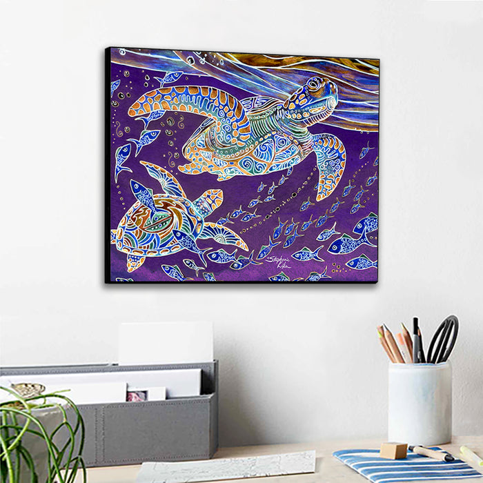 Turtles and Fish Wall Art Panel