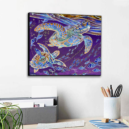 Turtles and Fish Wall Art Panel