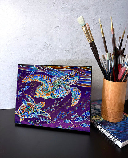 Turtles and Fish Wall Art Panel
