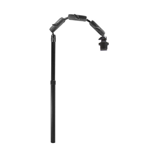 The TW Broadcaster RoadVise® Live Streaming Mount Upgrade Part is a black telescopic camera pole with adjustable joints and a camera mount, perfect as an overhead video stand for live streaming, shown against a white background.