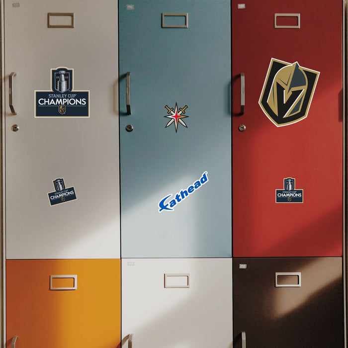 Vegas Golden Knights - 5 Logo Minis (Mixed Sizes) - Official NHL - 2023 Stanley Cup Champions - Reusable Vinyl Decals - Vegas Team Store