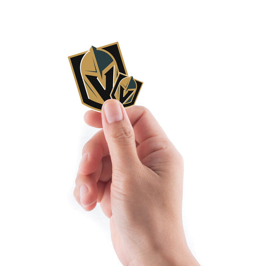 Vegas Golden Knights - 5 Logo Minis (Mixed Sizes) - Official NHL - Reusable Vinyl Decals - Vegas Team Store
