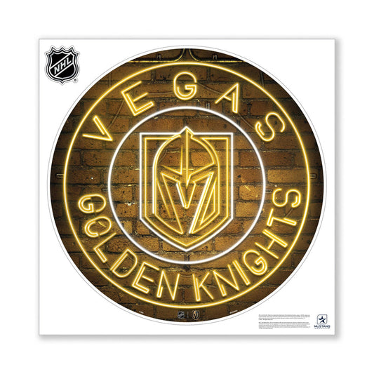 Vegas Golden Knights 28X28 Repositionable Wall Decal - Neon