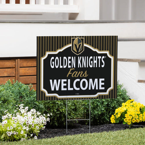 Vegas Golden Knights "Fans Welcome" Yard Sign - Vegas Team Store
