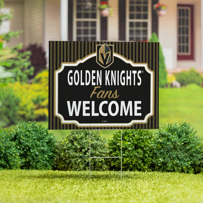 Vegas Golden Knights "Fans Welcome" Yard Sign - Vegas Team Store