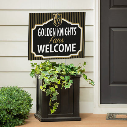 Vegas Golden Knights "Fans Welcome" Yard Sign - Vegas Team Store