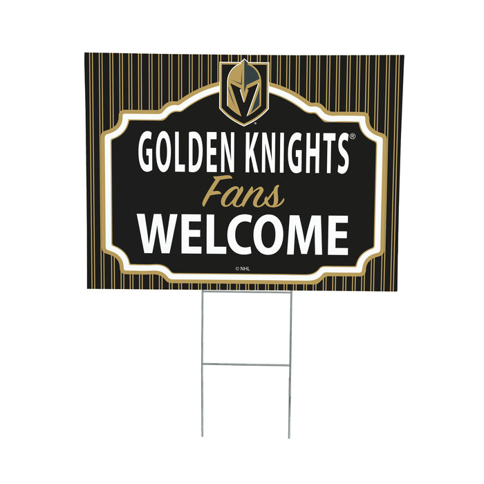 Vegas Golden Knights "Fans Welcome" Yard Sign - Vegas Team Store