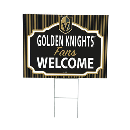 Vegas Golden Knights "Fans Welcome" Yard Sign - Vegas Team Store