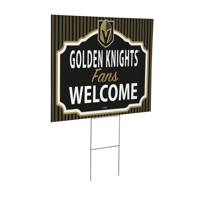 Vegas Golden Knights "Fans Welcome" Yard Sign - Vegas Team Store