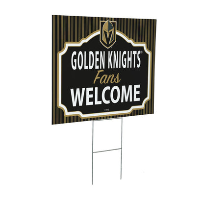 Vegas Golden Knights "Fans Welcome" Yard Sign - Vegas Team Store