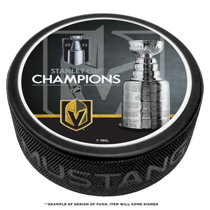 Vegas Golden Knights Ivan Barbashev Autographed Stanley Cup Champions Hockey Puck