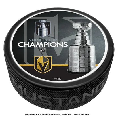 Vegas Golden Knights Nicolas Hague Autographed Stanley Cup Champions Signed Puck
