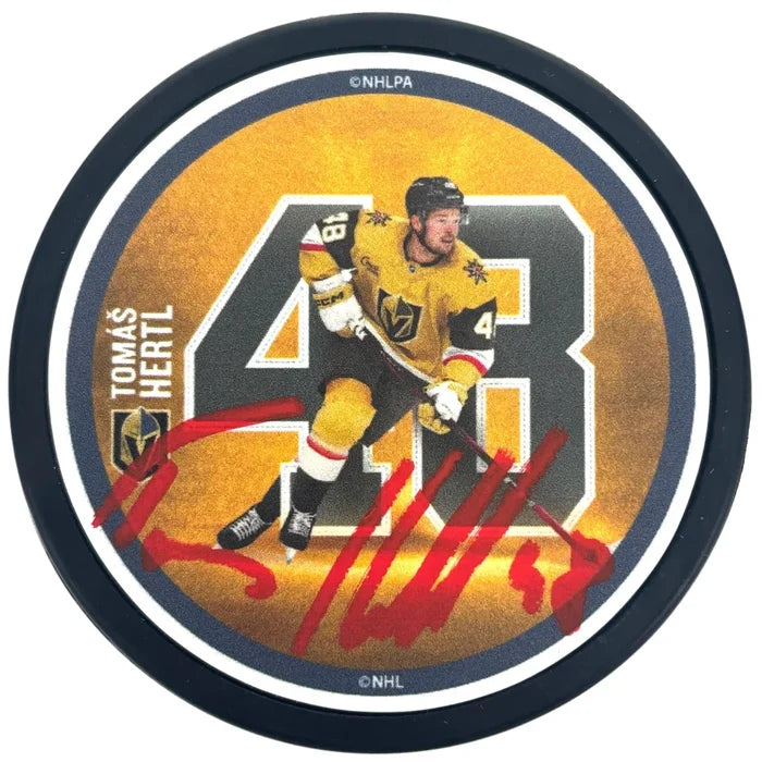 Vegas Golden Knights Tomas Hertl Autographed Hockey Puck