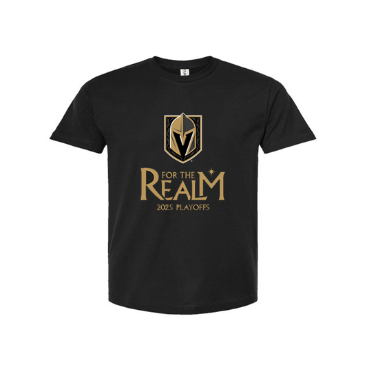 Vegas Golden Knights Youth For the Realm 2025 Playoff Tee - Vegas Team Store