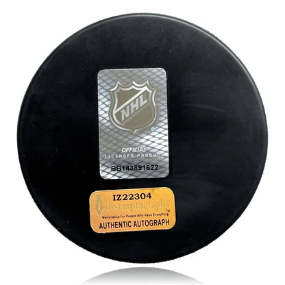 Vegas Golden Knights Zach Whitecloud Autographed Stanley Cup Champions Hockey Puck