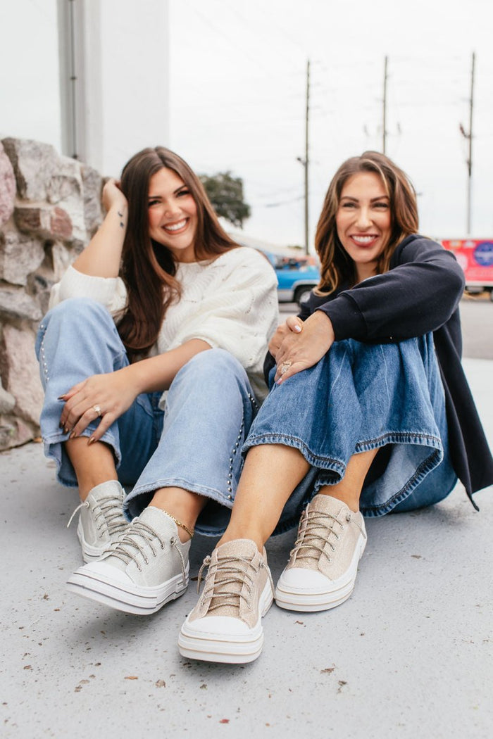 Very G Gold Glitter Aman Sneakers - Macoma Boutique301 Sneakers