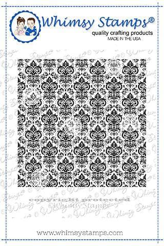 Vintage Wallpaper Rubber Cling Stamp - Whimsy Stamps