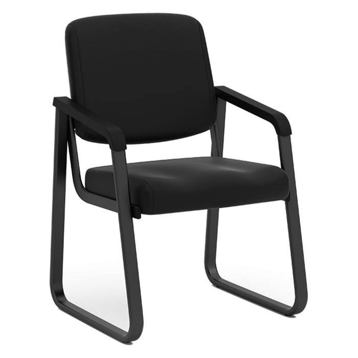 Vinyl Black Sled Base Guest Chair