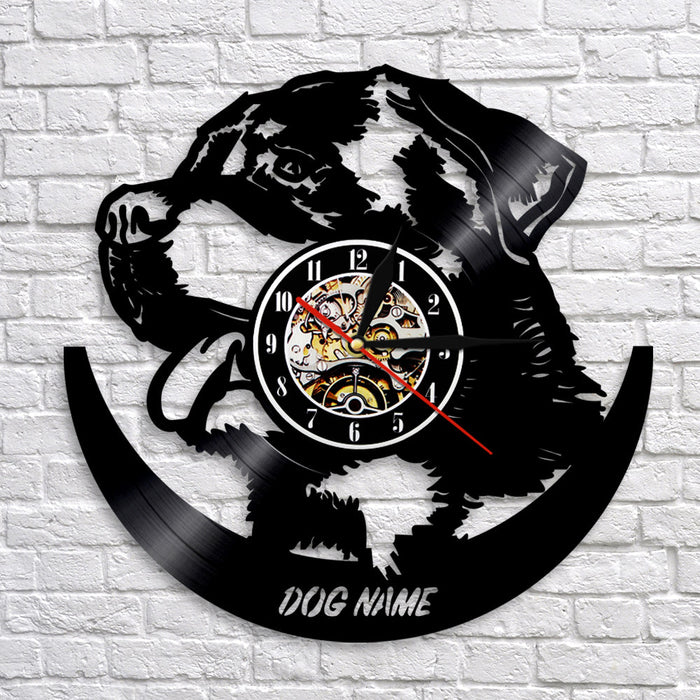 Vinyl German Shepherd Wall Clock